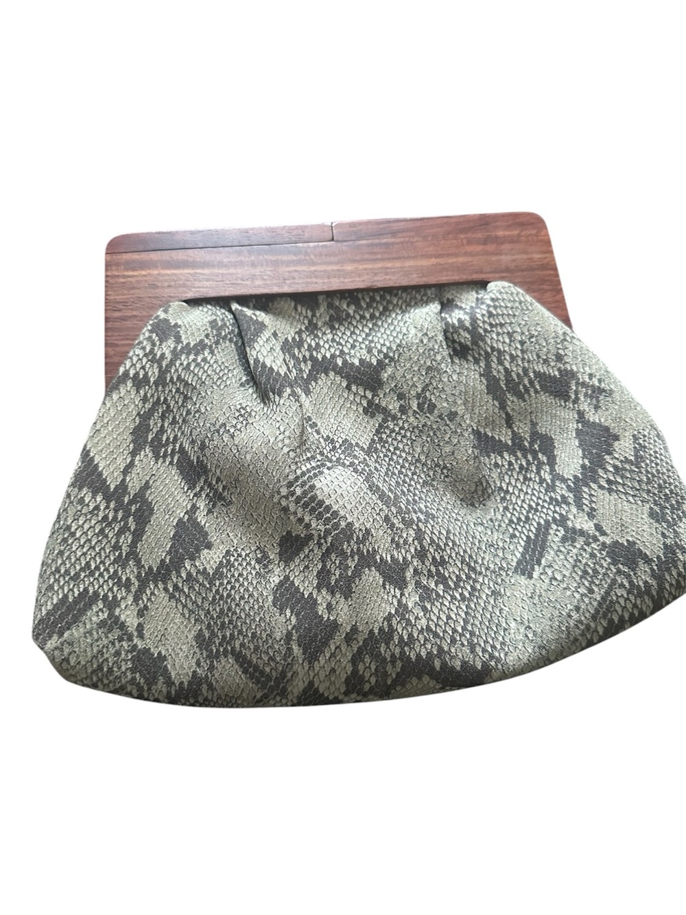 Banana Republic genuine leather clutch in python print